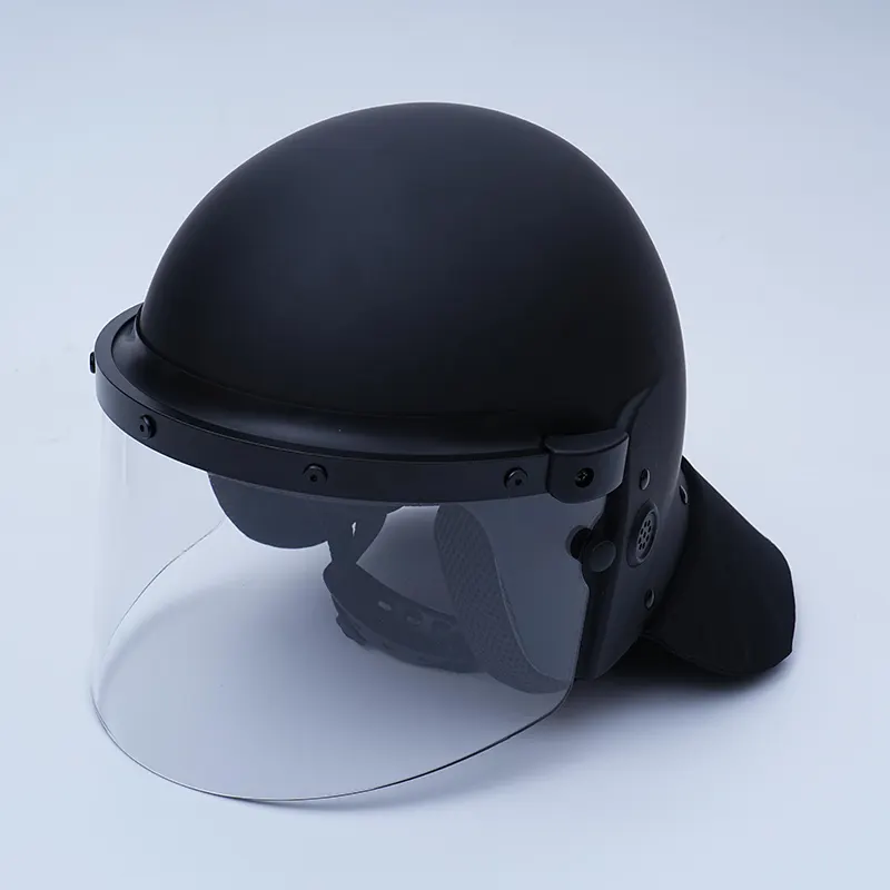 Casco antidisturbios de cobertura total: cerrar la brecha de protección del cuello para operaciones de alto riesgo