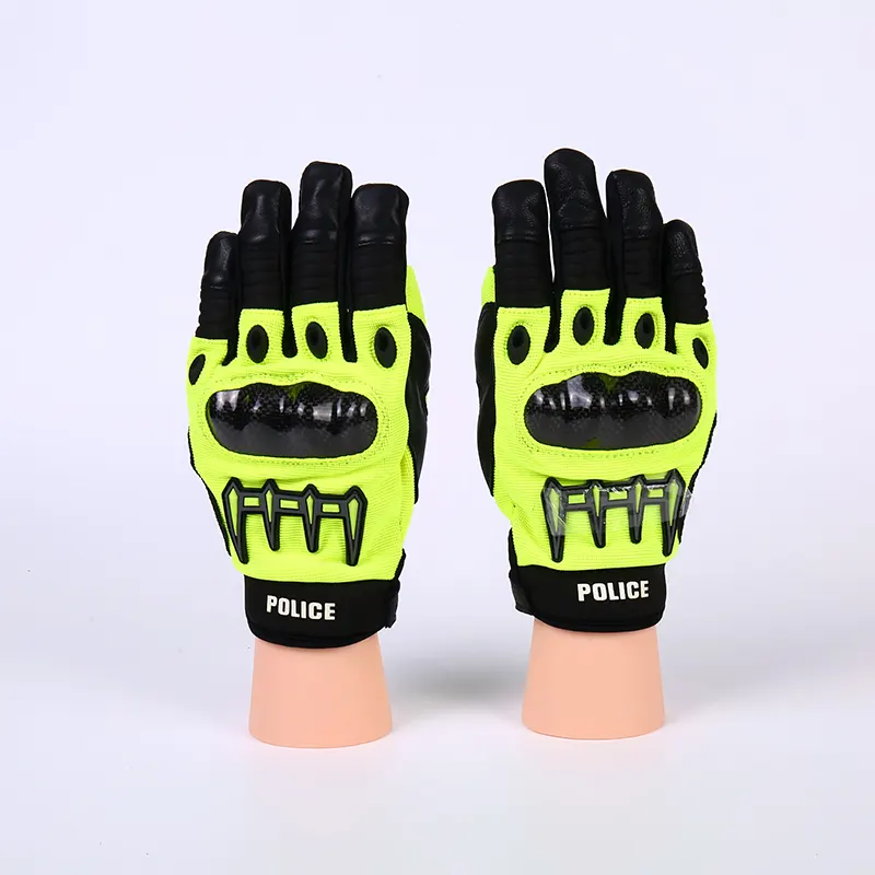 Guantes tácticos con espalda de malla y dedos completos