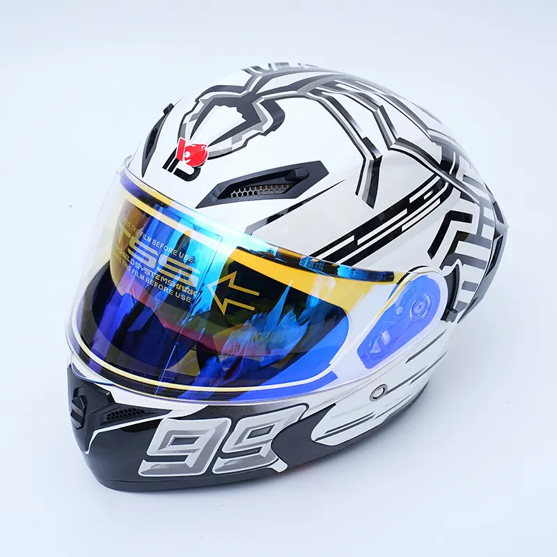 Casco de motocicleta integral gráfico