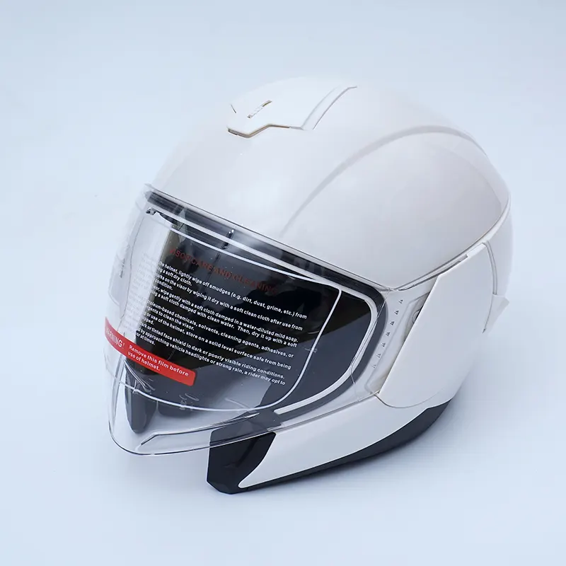 Casco de motocicleta modular abatible