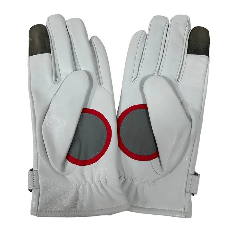 Guantes de tráfico reflectantes blancos
